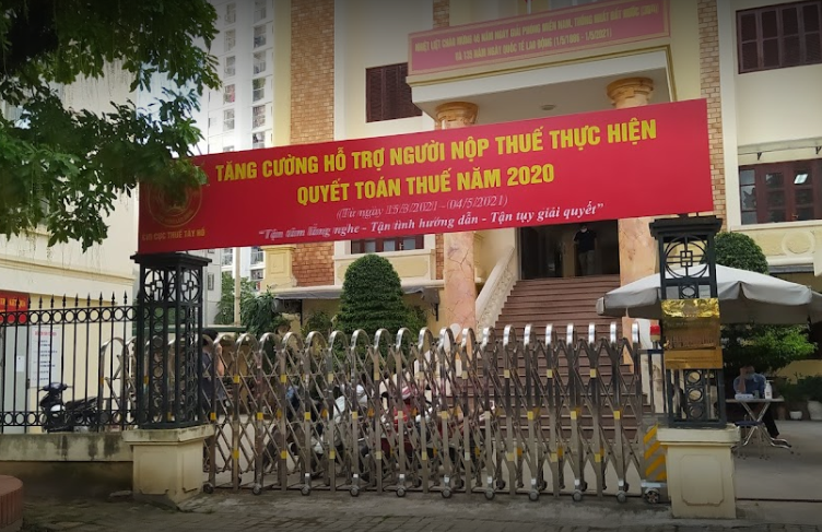 Thông tin địa chỉ số điện thoại chi cục thuế Quận Tây Hồ TP Hà Nội